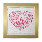 Be Mine"  tekst: Happy Valentine's Day Tegeltje (Voorkant)