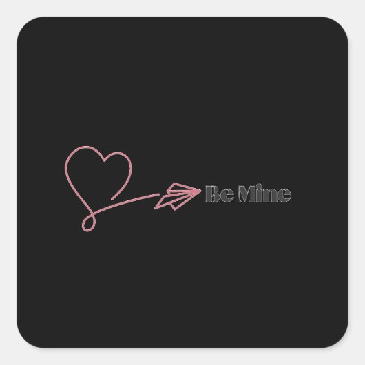 Be Mine: The Romantic Express Vierkante Sticker (Voorkant)