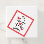 Be Mine Tic Tac Toe Valentijnsdag Gift Label (In situ)