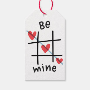 Be Mine Tic Tac Toe Valentijnsdag Gift Label Cadeaulabel