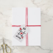 Be Mine Tic Tac Toe Valentijnsdag Gift Label Cadeaulabel (Met Touw)