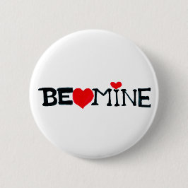 BE MINE-toets Ronde Button 5,7 Cm