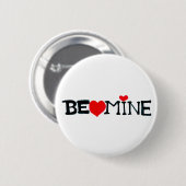 BE MINE-toets Ronde Button 5,7 Cm (Voorkant /achterkant)