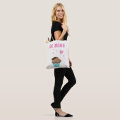 Be Mine Typography Cake Heart Balloon Canvas tas (Op model)