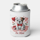 Be Mine Valentijn Engelse Bulldog Koelbox Blikjeskoeler (Blikje Voorkant)
