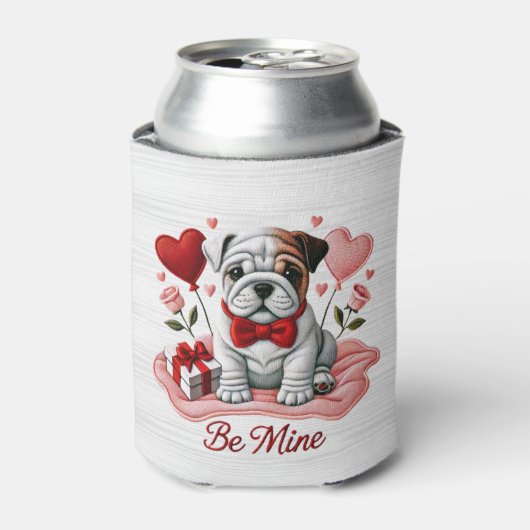 Be Mine Valentijn Engelse Bulldog Koelbox Blikjeskoeler (Blikje Voorkant)