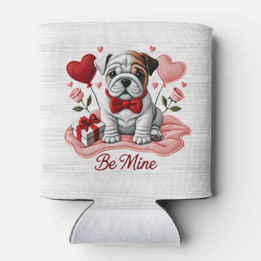 Be Mine Valentijn Engelse Bulldog Koelbox Blikjeskoeler (Achterkant)