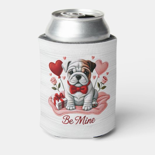 Be Mine Valentijn Engelse Bulldog Koelbox Blikjeskoeler (Blikje Achterkant)