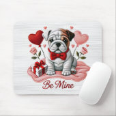 Be Mine Valentijn Engelse Bulldog Mousepad Muismat (Met muis)