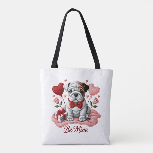 Be Mine Valentijn Engelse Bulldog Schouder Tas Ba (Achterkant)