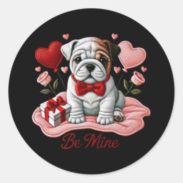 Be Mine Valentijn Engelse Bulldog Sticker Seals