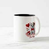 Be Mine Valentijn English Bulldog Coffee Mok (Voorkant rechts)
