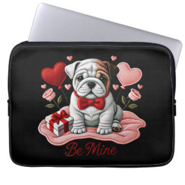Be Mine Valentijn English Bulldog Laptop Mouw Sleeve