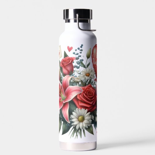 Be Mine Valentijn floraal/hart Waterfles (Links)