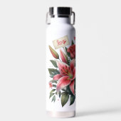 Be Mine Valentijn floraal/hart Waterfles (Voorkant)