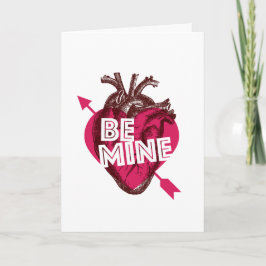 Be Mine Valentijn Heart Arrow Kaart