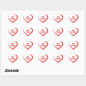 Be Mine Valentijn's Day Romantische Rode Hart Sticker (Vel)