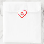 Be Mine Valentijn's Day Romantische Rode Hart Sticker (Tas)