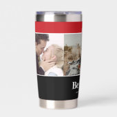 Be Mine Valentijnsdag Couples Foto Waterfles Geïsoleerde Drinkbeker (Voorkant)