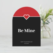 Be Mine Valentijnsdag Foto Wenskaart Kaart (Staand voorkant)