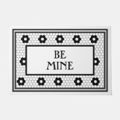 Be Mine Valentijnsdag Fun Tegel Design Deurmat (Voorkant)