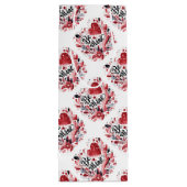 Be Mine Valentijnsdag Harten en Bloemen Wijn Cadeautas (Achterkant)