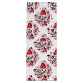 Be Mine Valentijnsdag Harten en Bloemen Wijn Cadeautas (Voorkant)