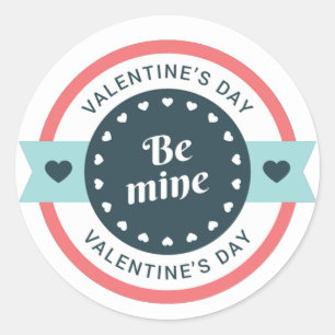 Be Mine Valentijnsdag ID1086 Ronde Sticker