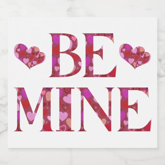 Be Mine Valentijnsdag Mousserende Wijn Label Sparkling Wijnetiket (Enkel label)