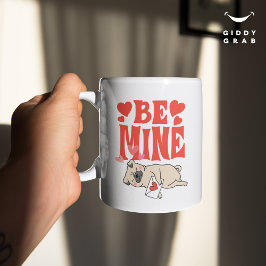 Be Mine: Valentijnse grappige Schattigee Pug & Lov Koffiemok