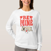 Be Mine: Valentijnse grappige Schattigee Pug & Lov T-shirt (Voorkant)