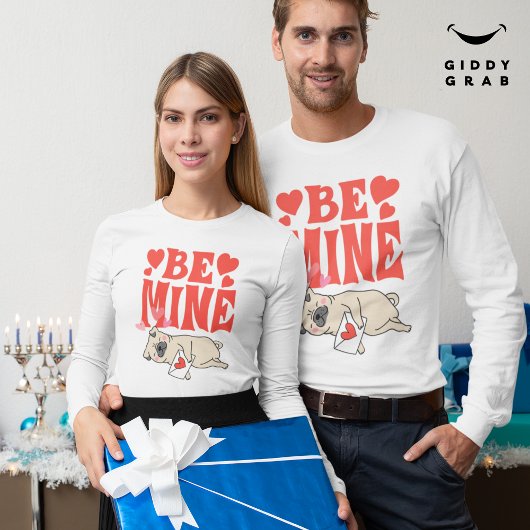Be Mine: Valentijnse grappige Schattigee Pug & Lov T-shirt