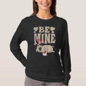 Be Mine: Valentijnse grappige Schattigee Pug & Lov T-shirt (Voorkant)