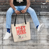 Be Mine: Valentijnse grappige Schattigee Pug & Lov Tote Bag