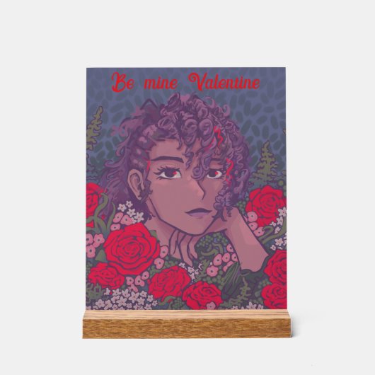 Be mine Valentine Acryl Bord (Voorkant)