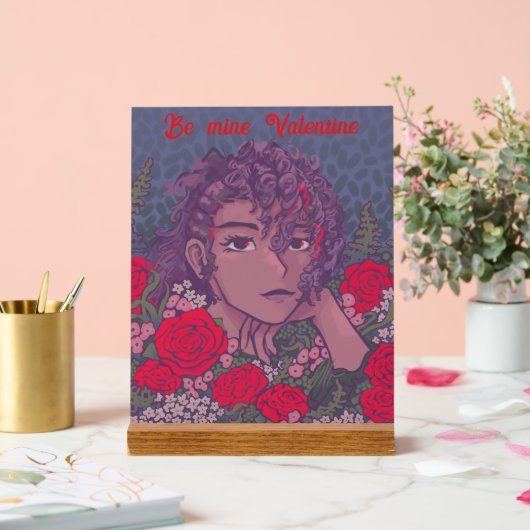 Be mine Valentine Acryl Bord (Huwelijk)