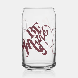 Be Mine Valentine Can Glass Blikvorm Glas