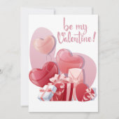 Be Mine Valentine Flat Holiday Card Feestdagenkaart (Voorkant)