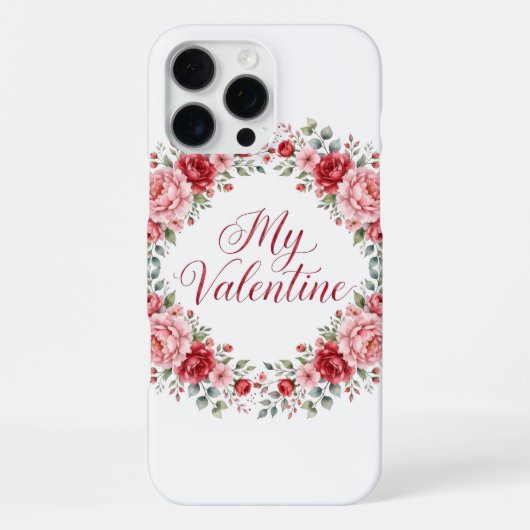 Be Mine Valentine iPhone 16 Pro Max Case Hoesje (Achterkant)