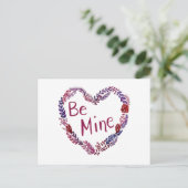 Be Mine Valentine Postcard Feestdagenkaart (Staand voorkant)