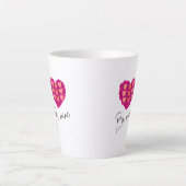 Be Mine Valentine shirt |Rose with Heart Love Latte Mok (Voorkant)