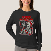 Be Mine Valentine Skeleton With Roses Valentines D T-shirt (Voorkant)