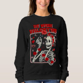Be Mine Valentine Skeleton With Roses Valentines D Trui (Voorkant)