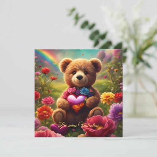 Be mine Valentine Teddy 1 (Staand voorkant)