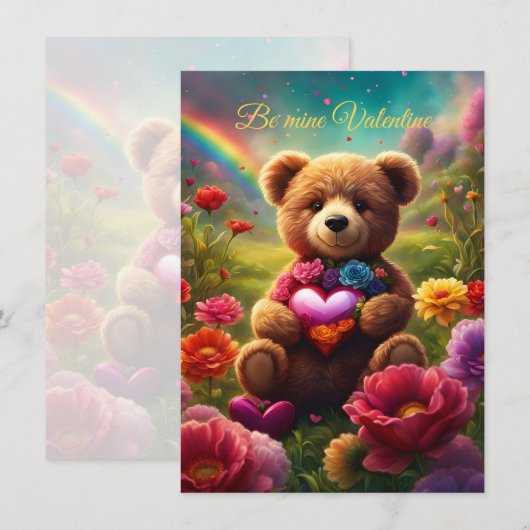 Be mine Valentine Teddy 1 (Voorkant / Achterkant)