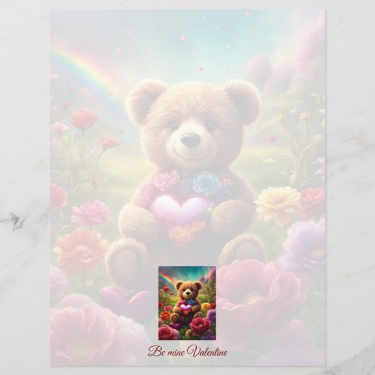 Be mine Valentine Teddy 1 (Achterkant)