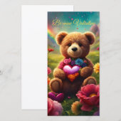 Be mine Valentine Teddy 1 Feestdagenkaart (Voorkant / Achterkant)