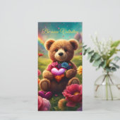 Be mine Valentine Teddy 1 Feestdagenkaart (Staand voorkant)