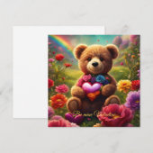 Be mine Valentine Teddy 1 Feestdagenkaart (Voorkant / Achterkant)