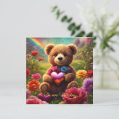 Be mine Valentine Teddy 1 Feestdagenkaart (Staand voorkant)